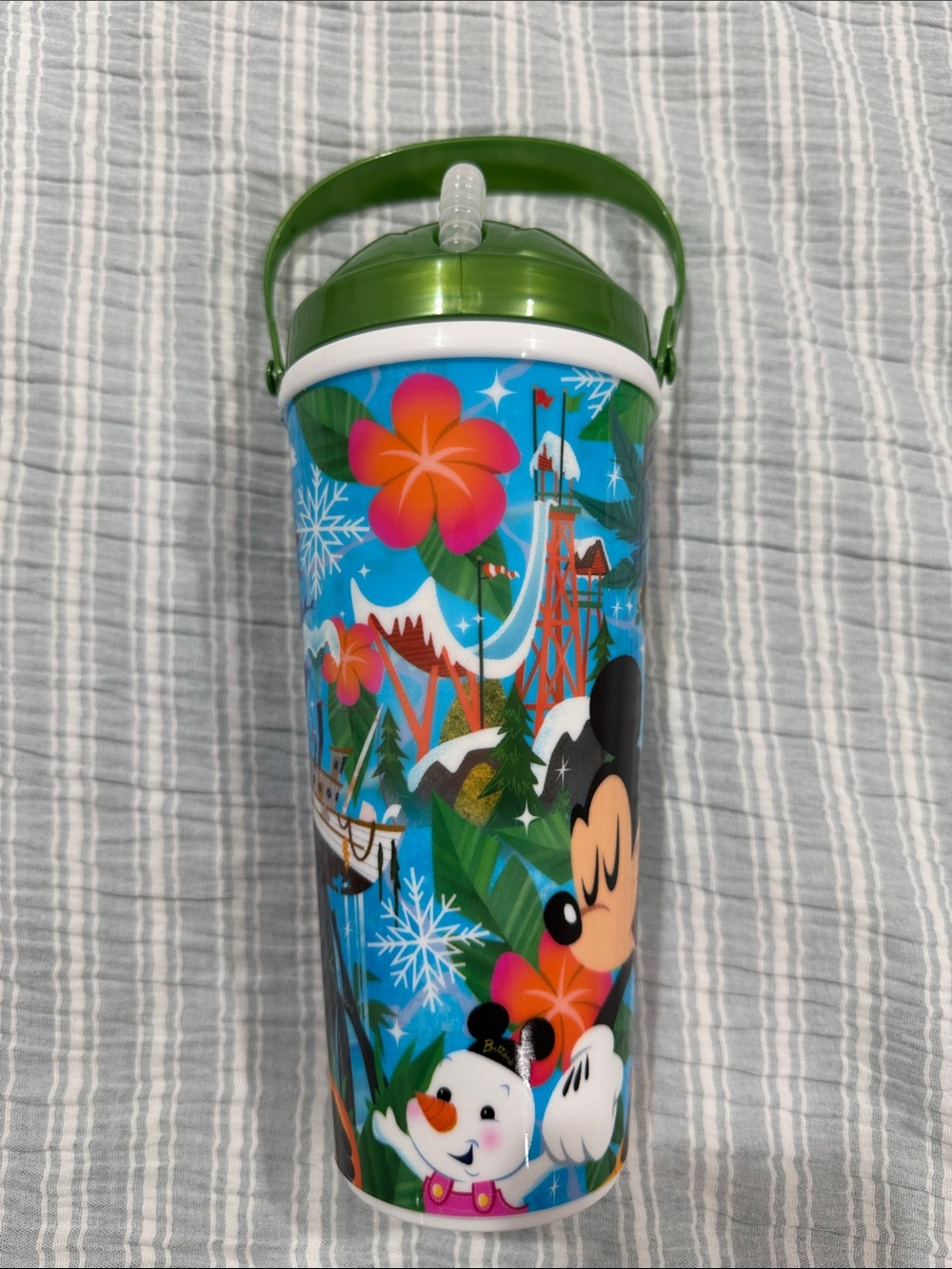 2026 Disney Blizzard Beach Polar Patio Exclusive Tumbler w/ Straw and Handle